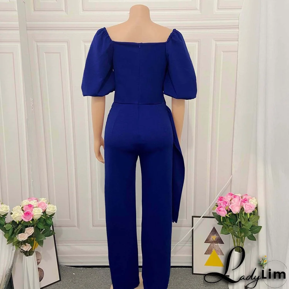 Women's Summer High Waist Chic Plus Size Jumpsuit