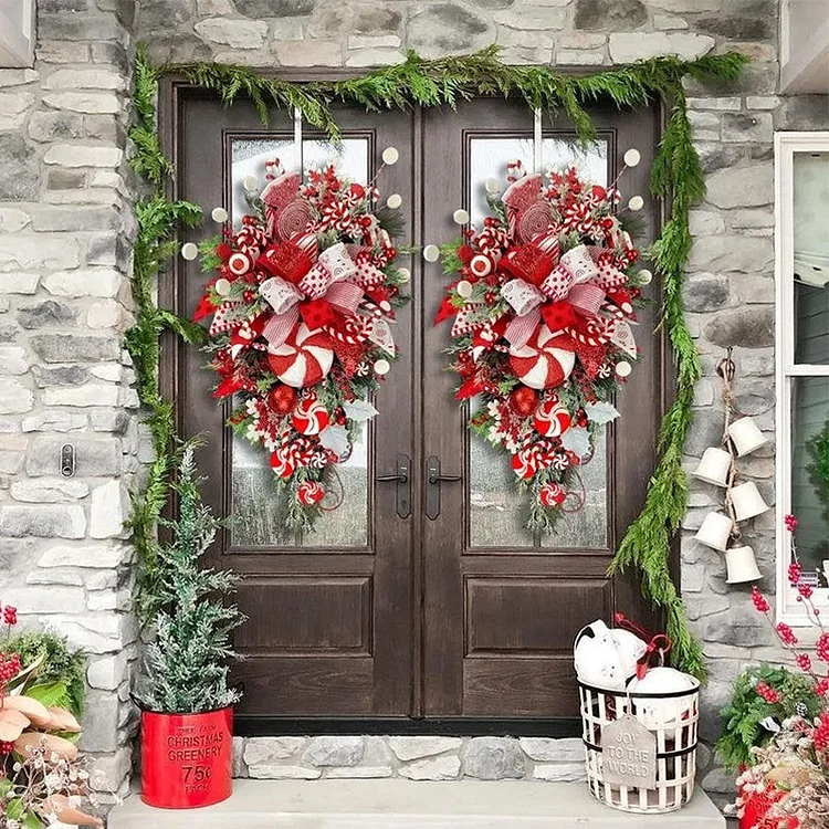 Candy Cane Wreath - Christmas Decoration | 168DEAL