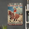 A Girl Riding A Horse - Vintage Metal Signs(8*12Inch) - Cowboy