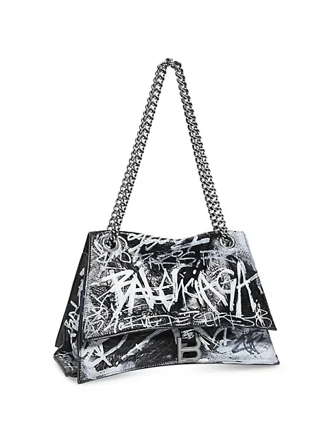 Balenciaga Crush Medium Chain Bag Graffiti