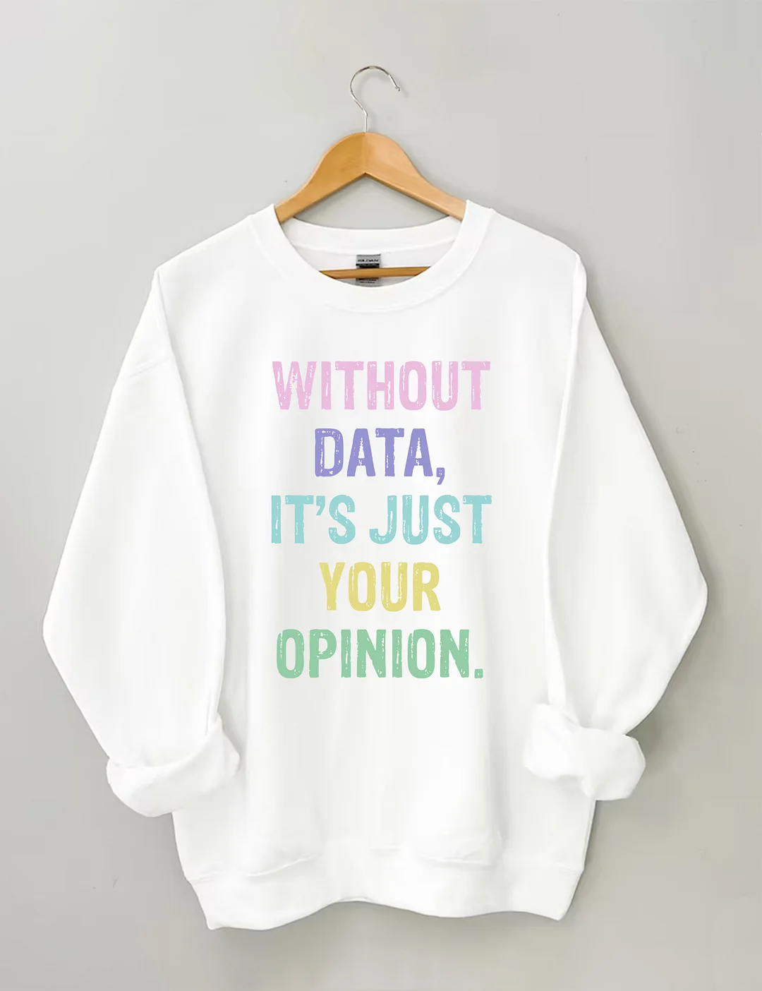 Without Data It's Just Your Opinion Data Analyst Gift Sweatshirt