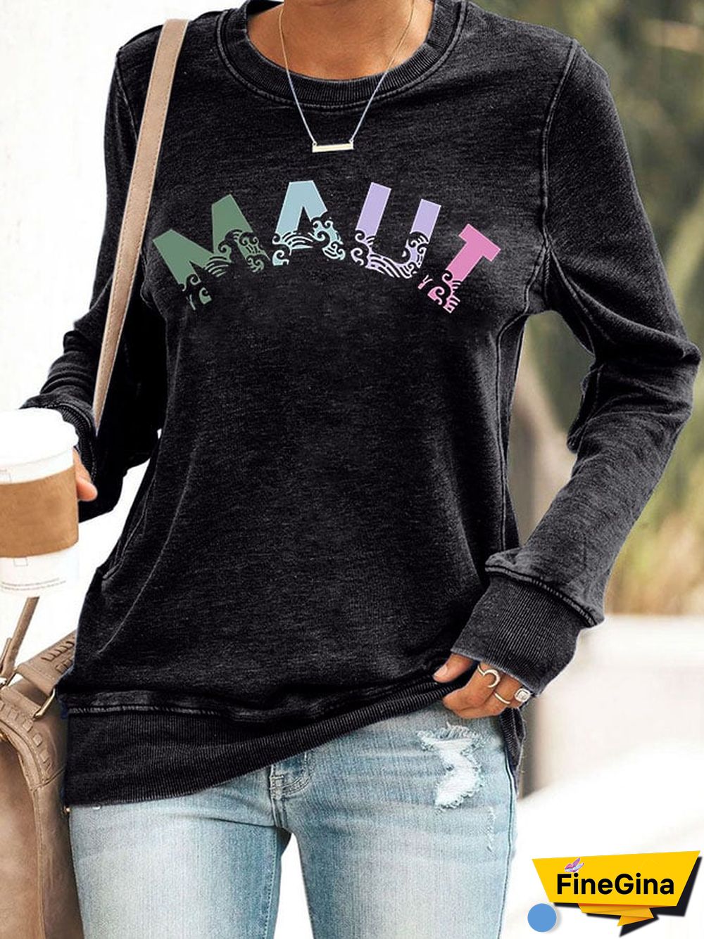Women's Maui Printed Sweatshirt