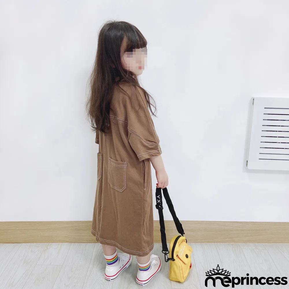 Parent-child Wear Girl Spring Summer Casual Loose Knitting Dress