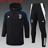 Joyfball 2024/2025 Juventus Cotton Jacket Black Soccer Jersey 