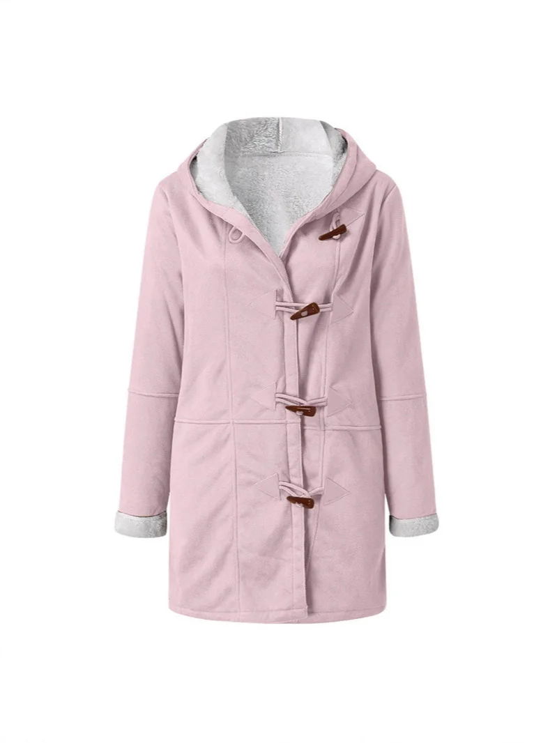 Athvotar Athvotar 2025 New Plus-Coat Pocket Women's Coat Stylish Elegance