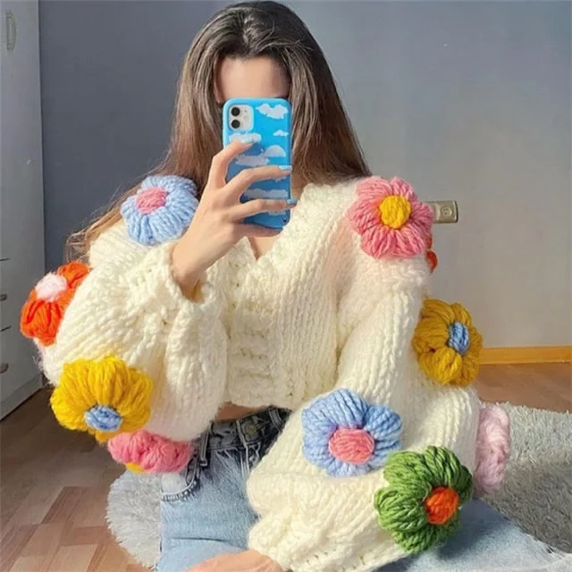 Toloer Knitted Chunky Cardigan-Outfit Ideas