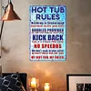 Hot Tub Rules - Vintage Metal Signs - 30*40cm - Warning