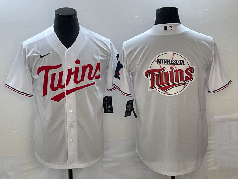 Men's Minnesota Twins White Home Replica Team Jersey mysite