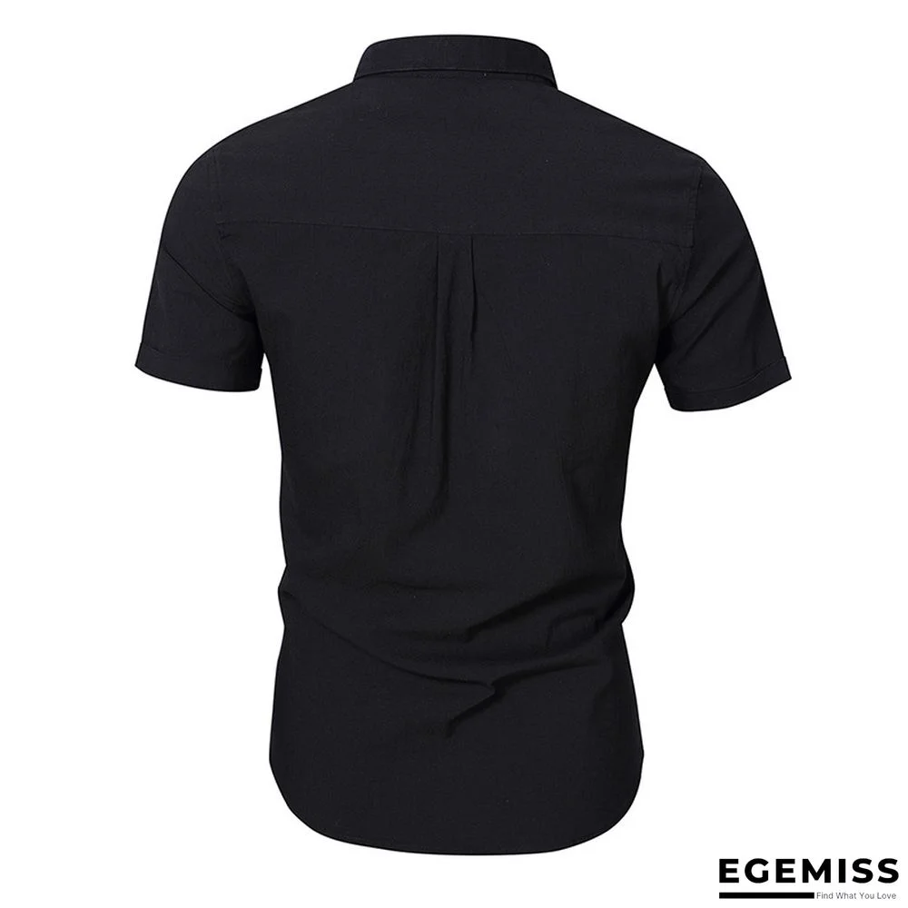 Business Men's Jeans Short Sleeve Shirt Non Iron Casual Men's Shirt | EGEMISS