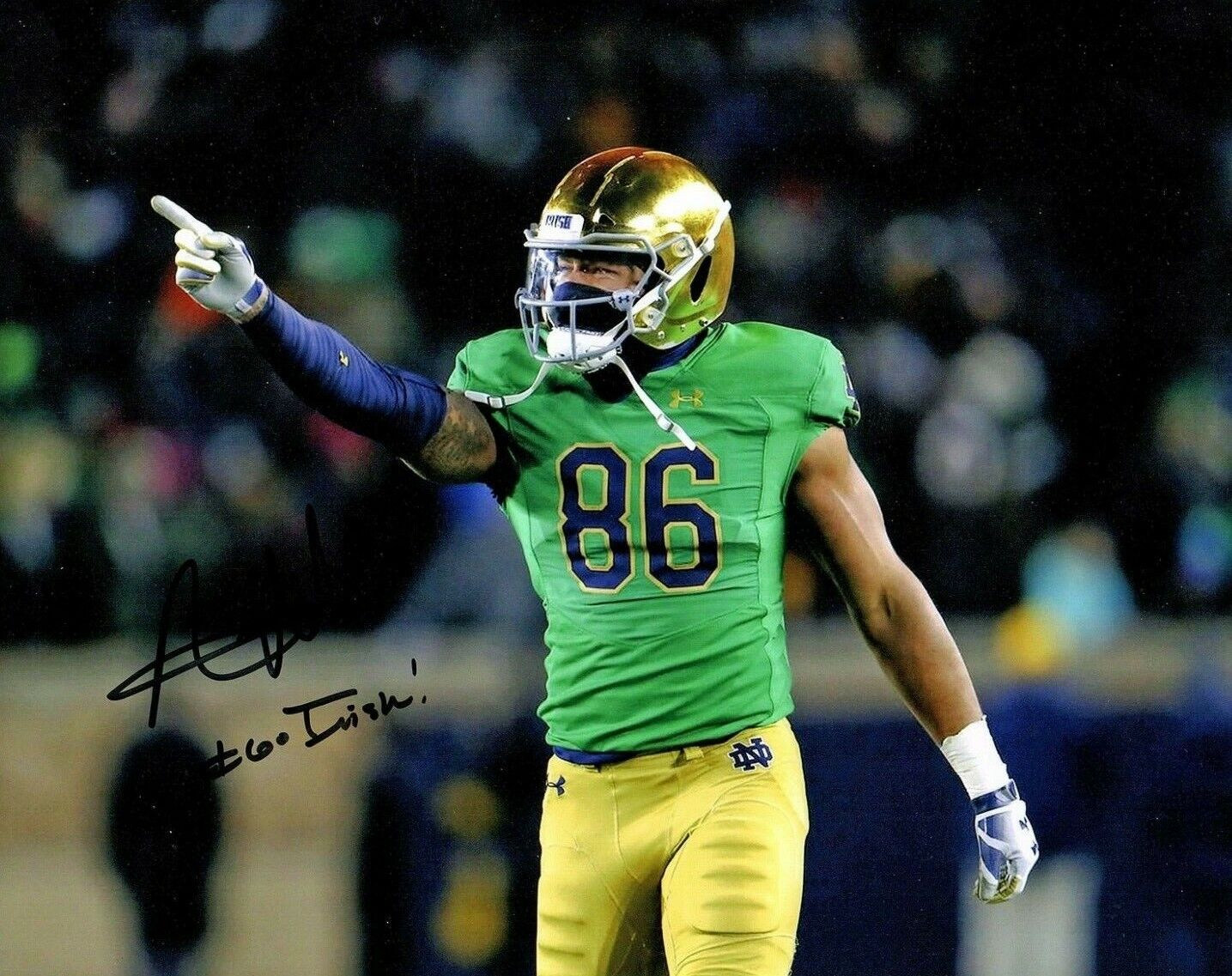 Alize Mack Notre Dame Irish hand signed autographed 8x10 football Photo Poster painting ND J