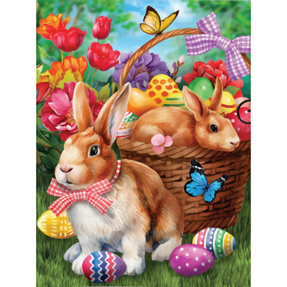 

Eggs Bunny - Round Drill Diamond Painting - 30*40CM, 501 Original