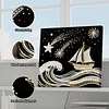 (25x25cm)DIY Pearl Painting Framed Handmade Pearl Material Art Kit Living Room Decor