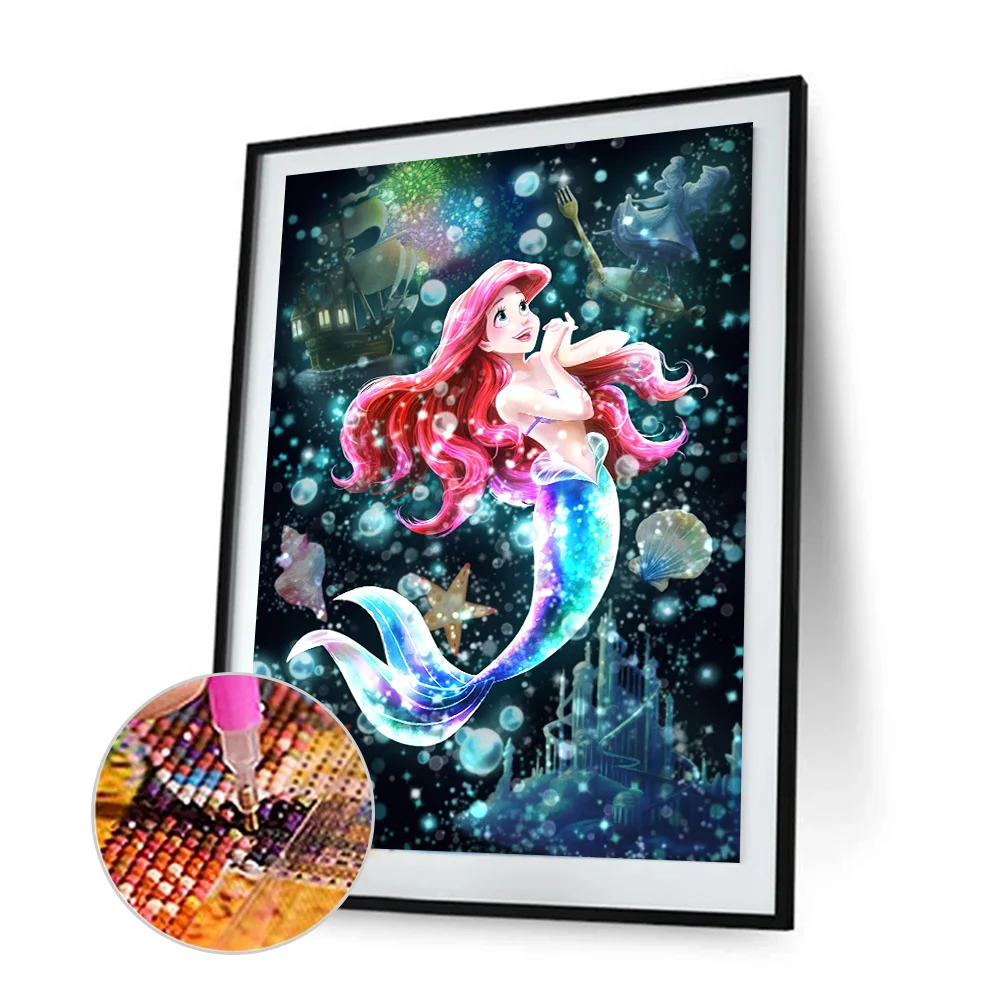 Diamond Painting - Full Round Drill - Ariel Princess(30*40cm)