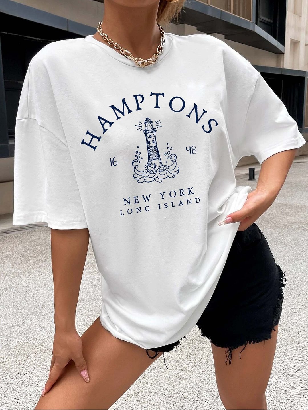 Women's Hampton New York Cotton Oversized T-Shirt