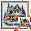 Christmas Cottage-11CT Counted Cross Stitch 50*50cm/19.69*19.69in