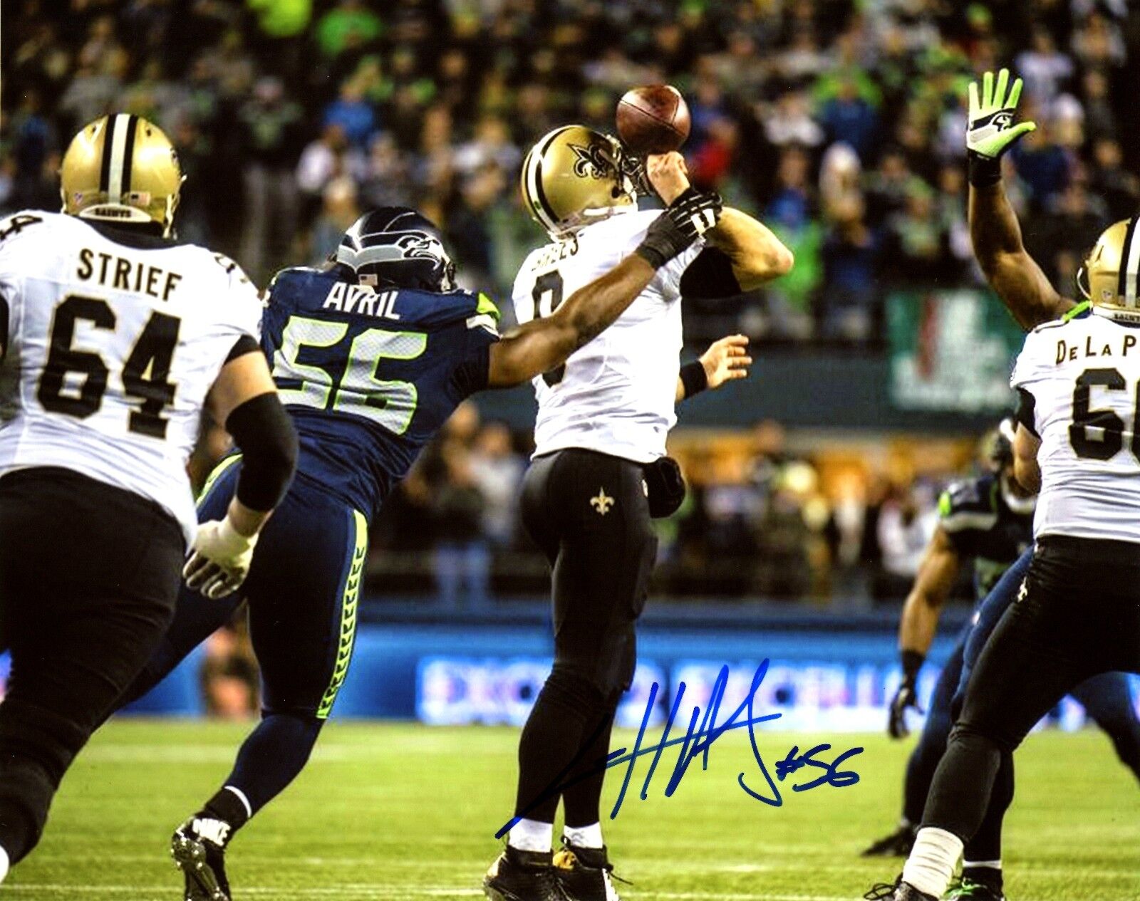 Cliff Avril 8x10 Photo Poster painting #1 Autographed SIgned AUTO Seahawks SB XLVIII Champion