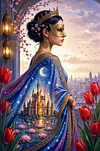 Luxury AB Velvet Diamond Painting Kit - Queen of Masks