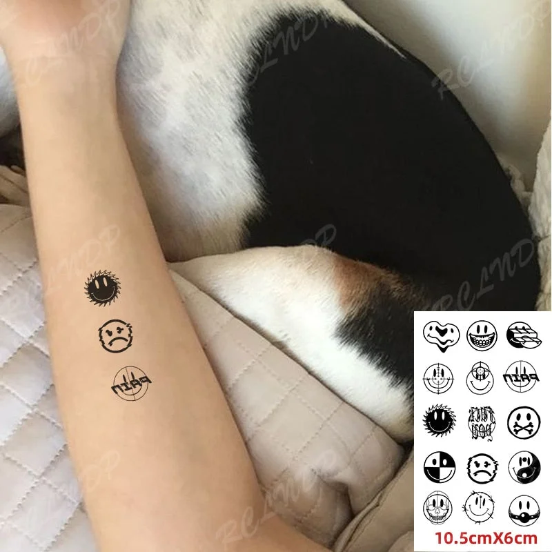 Waterproof Temporary Tattoo Sticker Small Cute Flower Plant Body Art Flash Tatoo Fake Tatto for Women Men