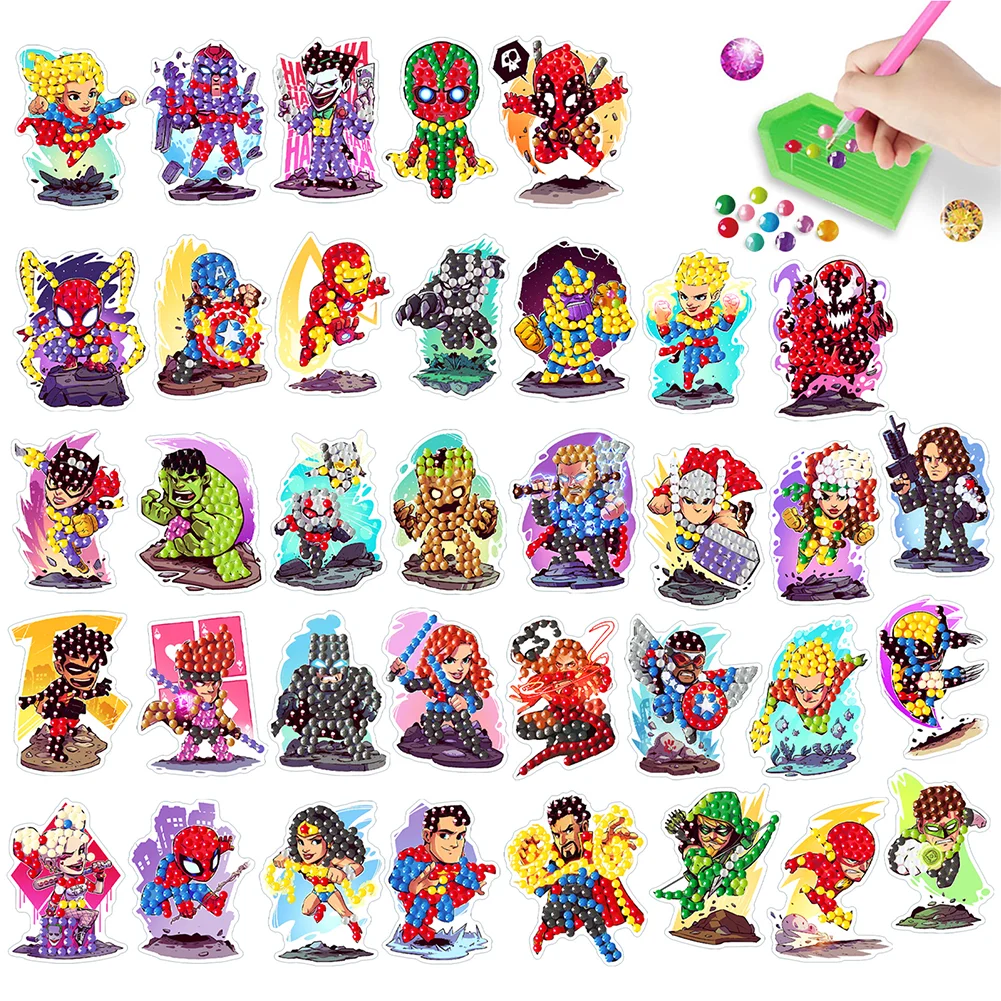 DIY Child Stickers Toy Creative Diamond Art Mosaic Sticker Cartoon