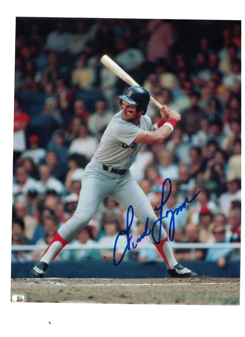 Fred Lynn Boston Red Sox Signed 8x10 Photo Poster painting W/Our COA