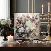 Framed Diamond Painting - Special Shaped - Butterfly Flower (25x25cm)