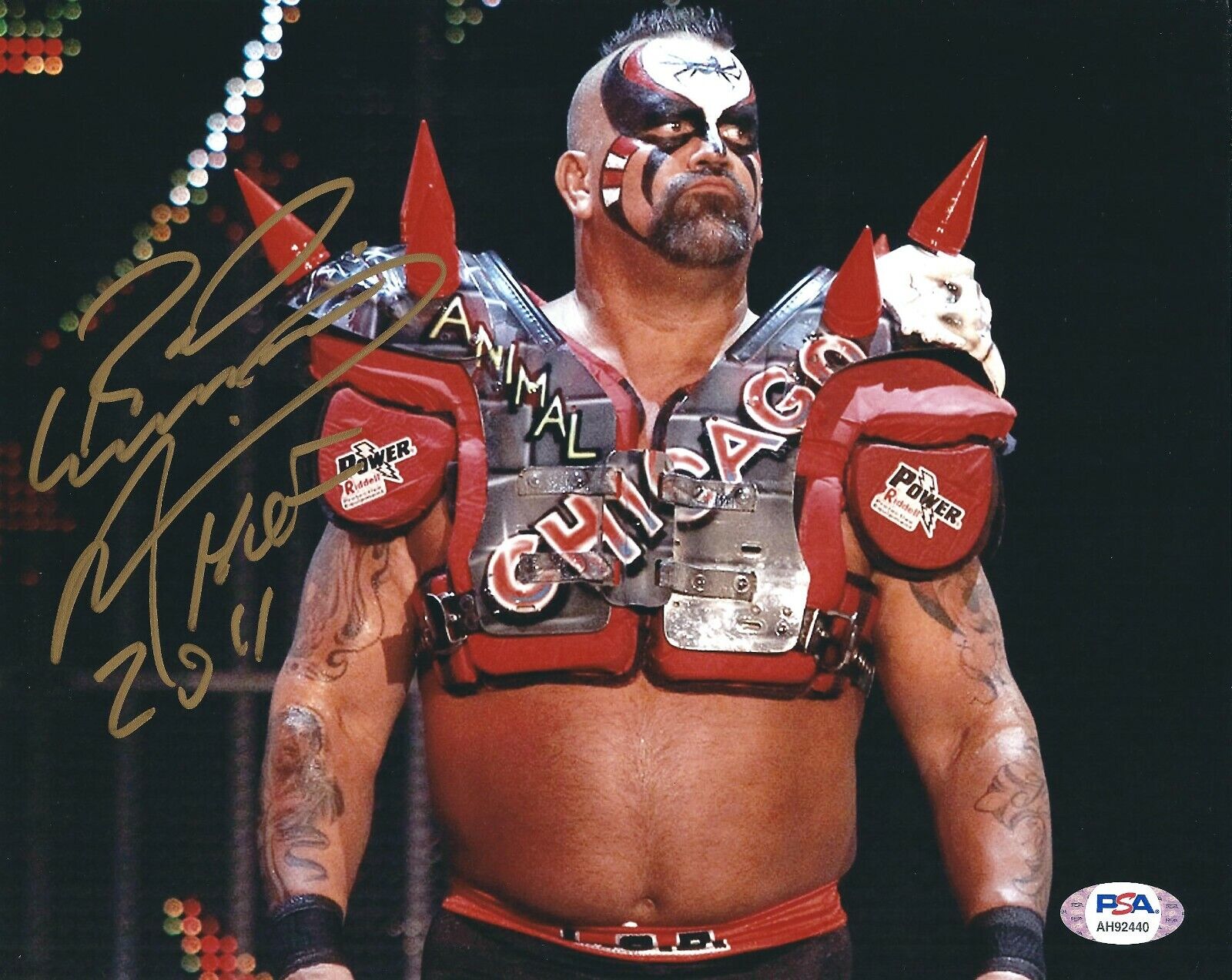 Road Warrior Animal Signed Wrestling 8x10 Photo Poster painting HOF 2011