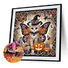 Diamond Painting - Partial Special Shaped Drill - Halloween Cat(Canvas|30*30cm)