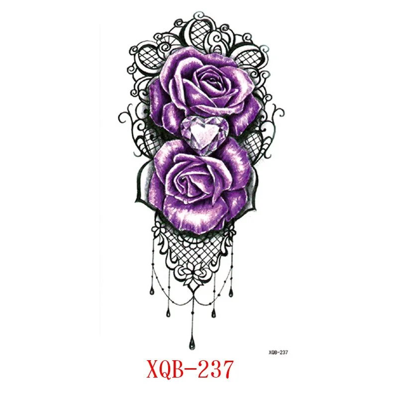 Sdrawing Flower Fake Tattoo Sticker for Women Birds Peony Temporary Tattoos DIY Water Transfer Tatoos Girls Tattoo for Men Sleeve