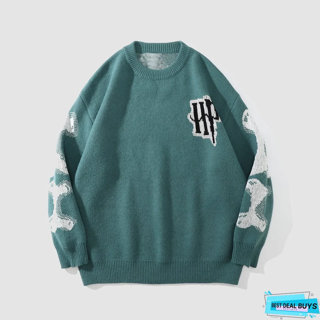 Skeleton Print Sweater