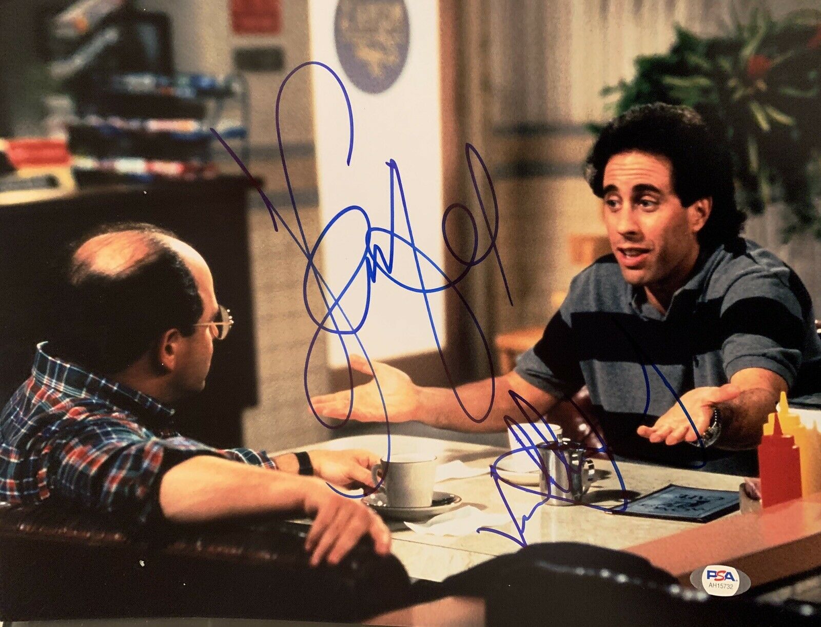 Jerry Seinfeld Jason Alexander Signed 11x14 Photo Poster painting Pic Auto Psa Coa