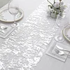 108" Sparkly Metallic Silver Foil Thin Mesh Polyester Table Runner - 25GSM