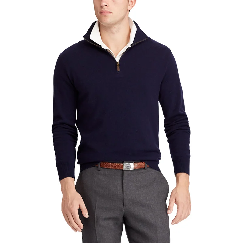 CASHMERE HALF-ZIP SWEATER