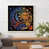 Mandala Soleil Lune-Peinture Diamant Sp&eacute;ciale Partielle-30*30CM