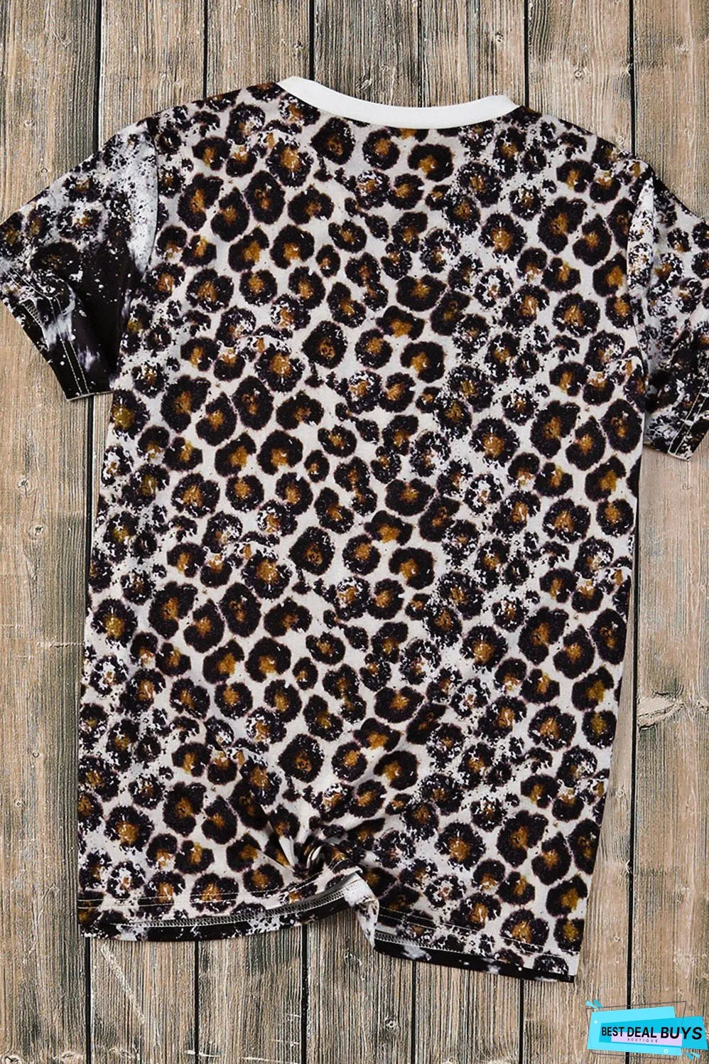 Mix Animal Print Bleached T Shirt