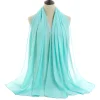 Plain Color Soft Chiffon Long Gauze Shawl Women Hijab