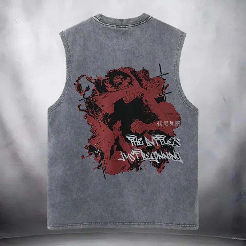 Jujutsu Kaisen Just Beginning Printed Men's Washed Vest