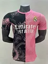 2025/2026 Player Version Real Madrid Dragon Pattern Pink And Black Football Jersey 1:1 Thai quality