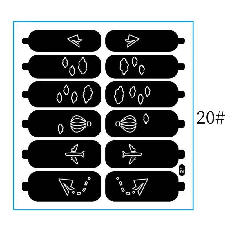 Hollow Leaves Series Nail Stickers Flowers Heart Star Self-adhesive Manicures Sticker For Nail Polish DIY Decorations Tips