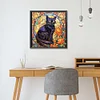 Diamond Painting-DIY Full Round Drill Stained Glass Cat