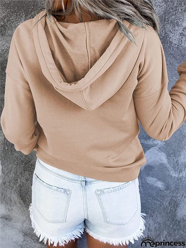 Women's Fashion V Neck Hoodies With Pockets