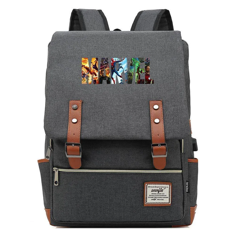 Buzzdaisy Marvel Superhero Cosplay Canvas Travel Backpack School Bag