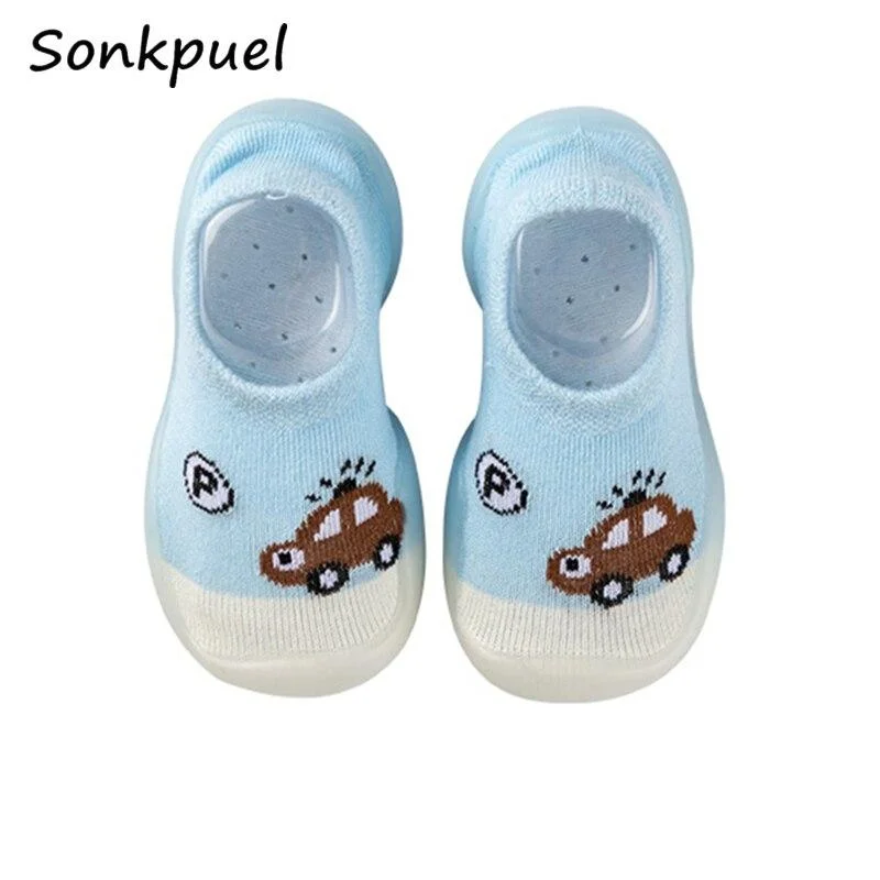 New arrived Unisex Baby Shoes Toddler First Walkers Baby Boys Summer Breathable Cartoon Knit Shoes Anti-slip Rubber Booties
