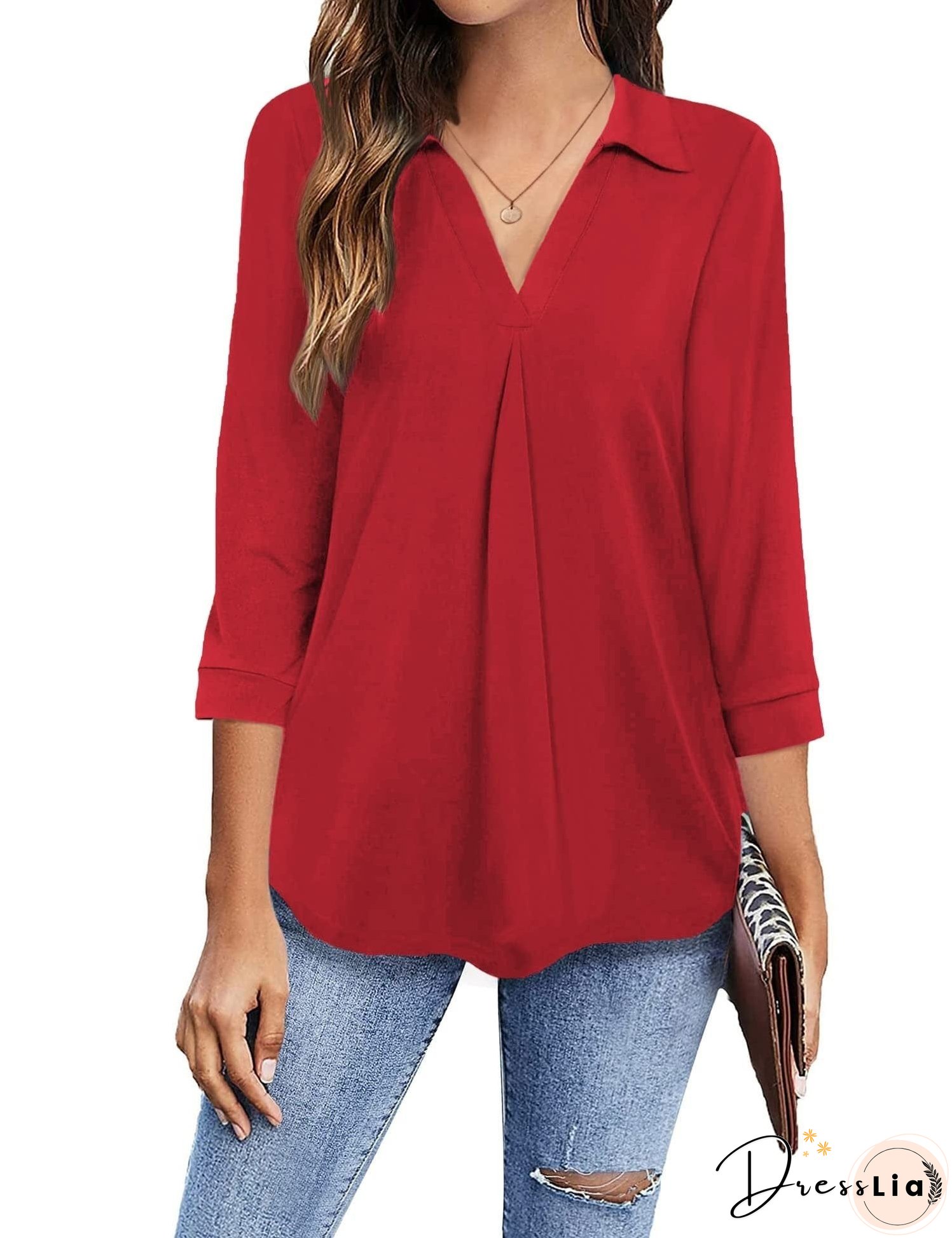 Elegant V Neck Blouse for Women
