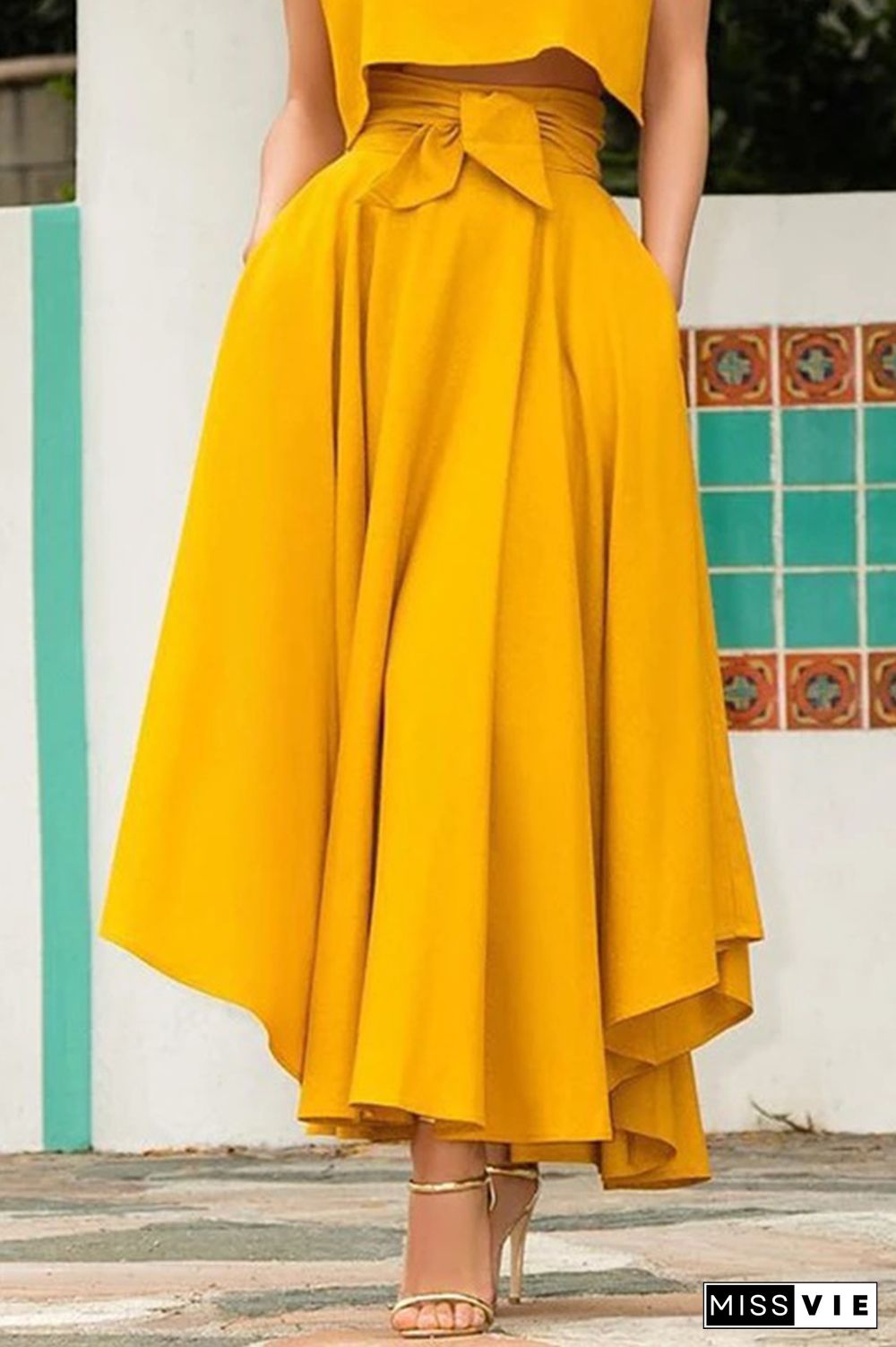 Casual Solid Loose Mid Waist Type A Solid Color Bottoms(3 Colors)