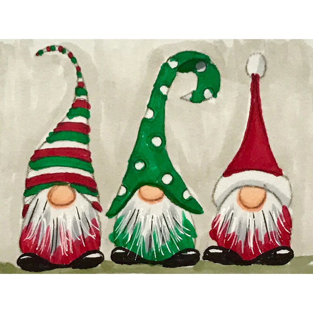 Christmas Gnome full round or square drill diamond painting