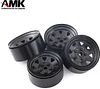 AMK 4Pcs Metal 12mm Hex Hub 1.9 Beadlock Wheels Rims for 1/8 1/12 1/10 RC Crawler Axial SCX10 90046 90047 RC4WD D90 Landies FJ40 TF2