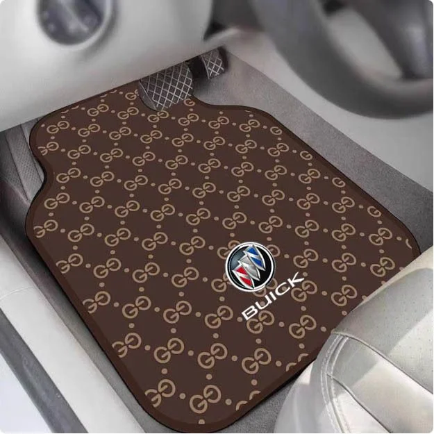 Car Foot Pads, All Seasons, Universal Dirt-Resistant And Easy-To-Maintain, Anti-Slip Mats, High-End Car Logo, Diatom Mud Foot Pads