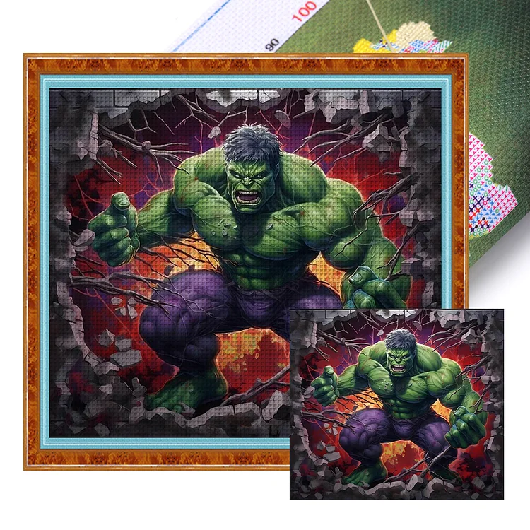 Hulk 11CT (50*45CM) Stamped Cross Stitch gbfke