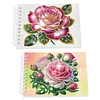 2 Pack Rose DIY Diamond Art Spiral Notebook Kit 80 Pages No Lines