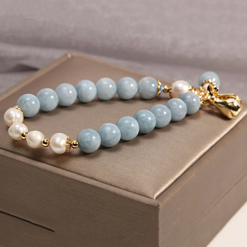 Money bag Blue Agate Bracelet